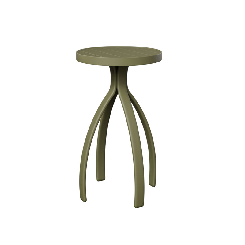Murphy Outdoor Round Bar Table, Green Sage
