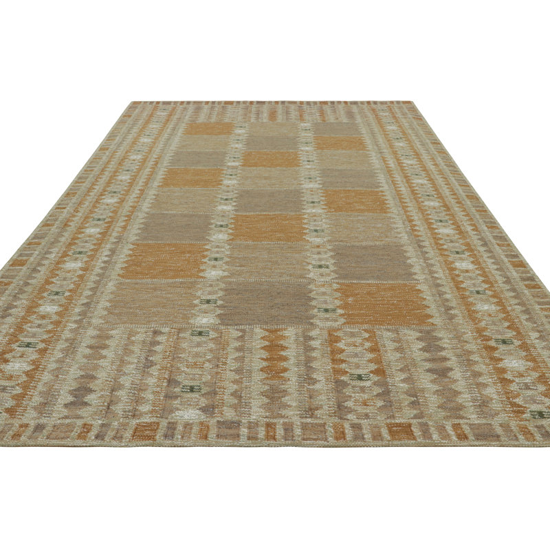 Sacndinavian Wool Geometric Area Rug, Rectangle 10' x 14'