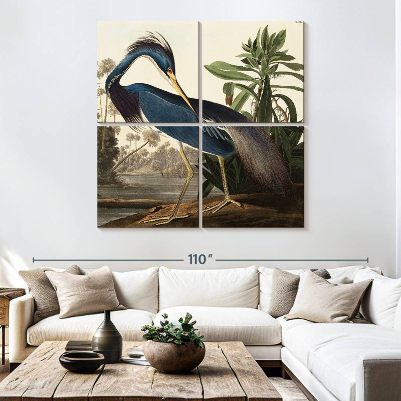 Brampt Louisiana Heron, 74" H x 74" W