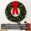 Artificial Pre-Lit Fir Christmas Wreath Decoration w/ LED Lights, 930 Tips, Power Plug-In-1022854673