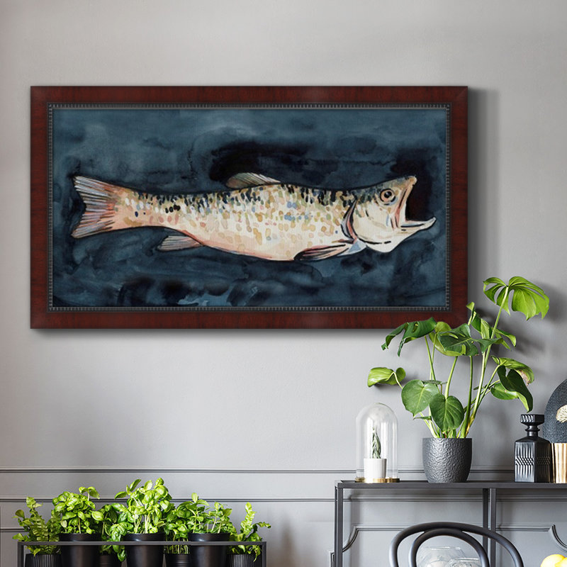 «Hungry Fish II», reproduction d'un seul cadre photo sur toile, H 29 po x l 53 po x P 1 po