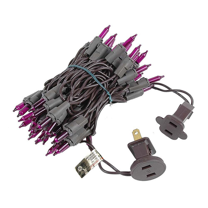 Mini-chaîne pour l’extérieur 11'50 ampoules Pirtle, Mauve, Brun