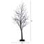 5 pi Arbre d'automne artificiel pré-éclairé avec brindilles noires pré-éclairées et 102 lumières DEL orange et mauves
