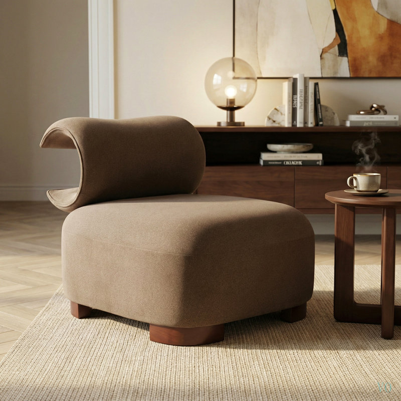 Chaise d'appoint moderne en polyester pour le salon - Convient aux animaux de compagnie, capacité de poids de 330 lb, conception élégante et durable