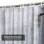 Rideau de douche gris avec 12 crochets-454917269