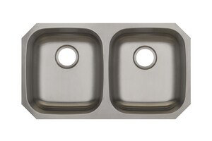 18.5'' L Undermount Double Bowl Stainless Steel Kitchen Sink, Gray, 6" H x 18.50" W x 18.50" L