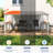 Meissalivve 10' X 14' Wall Mounted Gazebo, Outdoor Bbq Grill Gazebo With Side Shelf, Lean To Metal Awnings With Sloped Roof, Heavy Duty Pergola For Backyard, Deck, White-118211106-118211100