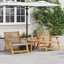 Garden Furniture Solid Acacia Wood Outdoor Seating Modern Chair Bench-1878726454