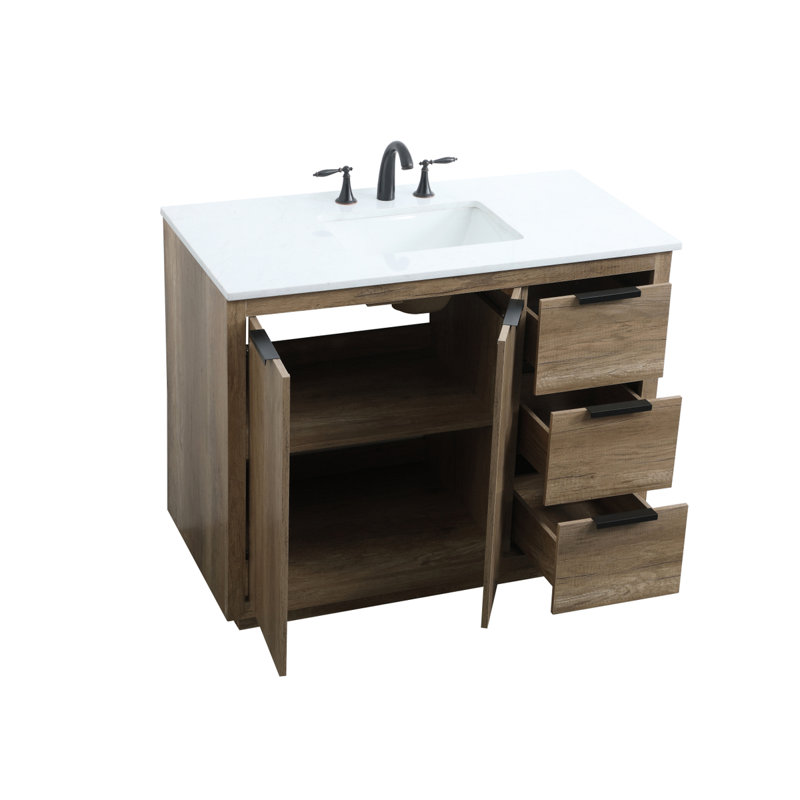 Ensemble de meuble-lavabo simple 42 po Broadlands, Chêne naturel