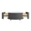 Table basse ronde mobile avec roulettes et 2 tiroirs-129998323