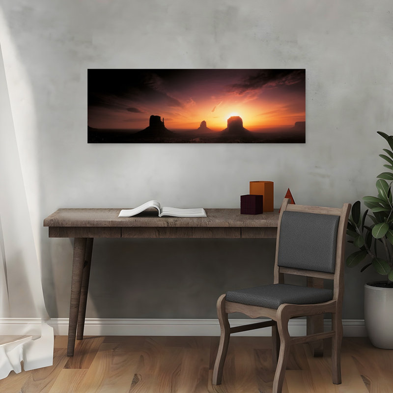 Monument Valley Utah USA by Collezione Panoramica - Wrapped Canvas Panoramic Print, 30.48 cm H x 91.44 cm W