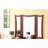 Modern Rustic Bedroom Vanity Furniture, Stool, Foldable Mirror Drawers, Cherry Color Veneer Collection Vanity, Finish, Furniture Piece-952288183