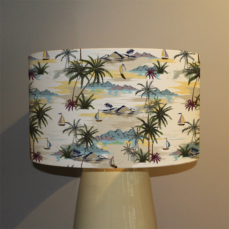 Cotton Drum Lamp Shade ( Uno ), 22cm H x 25cm W x 25cm D