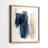 Navy Sweep Framed Print - Solid Wood