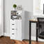 Armoire de plancher autoportante avec 4 tiroirs et 1 armoire