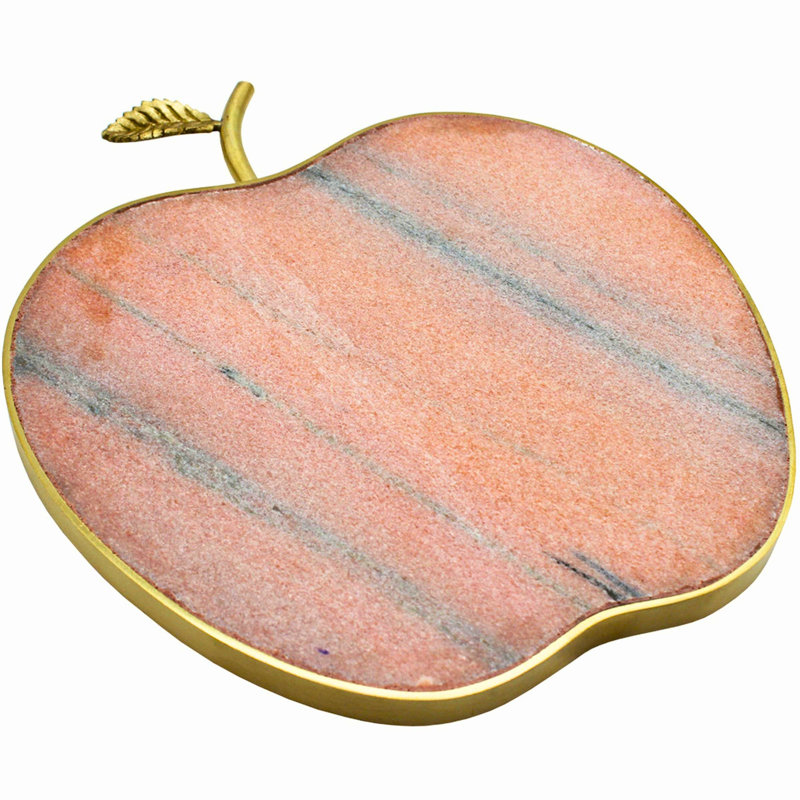 Pink Marble Apple Cheese Board, Pink