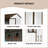 white+coffee Metal Garden Shed with Window - Outdoor Storage Facility