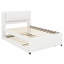 Structure de lit plateforme polyvalente avec lit gigogne-640221049