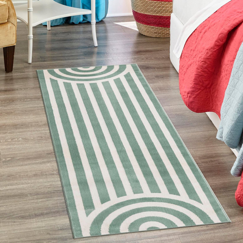 Unique Loom Lines Whimsy Kids Rug, Runner 2' x 8'
