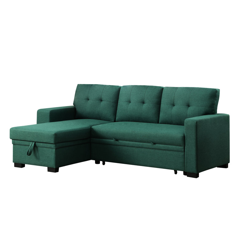 Canapé modulaire rembourré 3 pièces - lin, extensible avec rangement, 92,3 po L 53,48 po H 35,06 po. Revêtement en lin confortable, élégant et méridienne. Coussins de dossier amovibles Pieds noirs