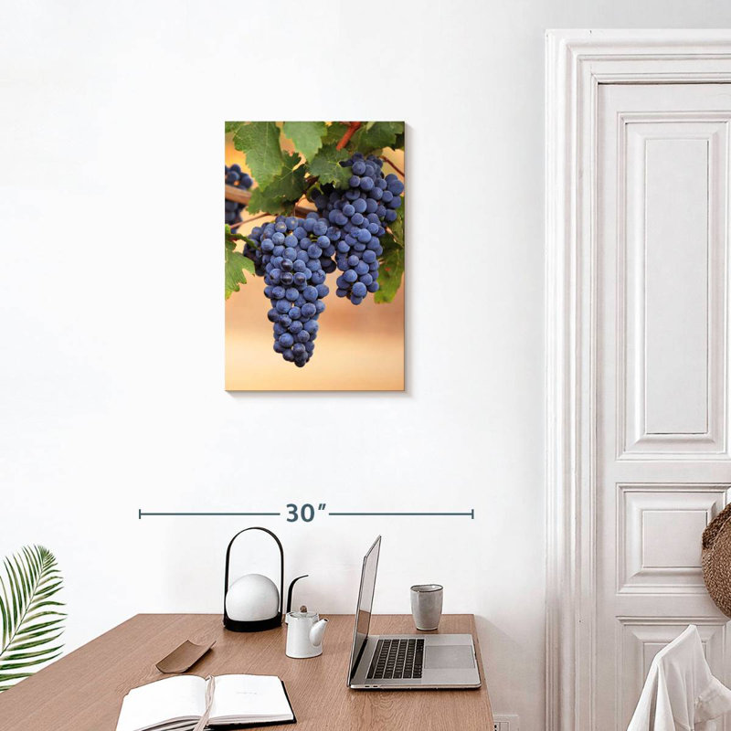 Yarlin raisins sur la vigne, H 24 po x l 16 po