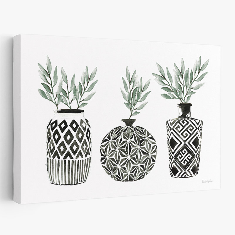Botanique - Vases géométriques I, H 32 po x l 48 po