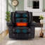 Canapé inclinable manuel en cuir respirant avec fonction de massage et fauteuil inclinable