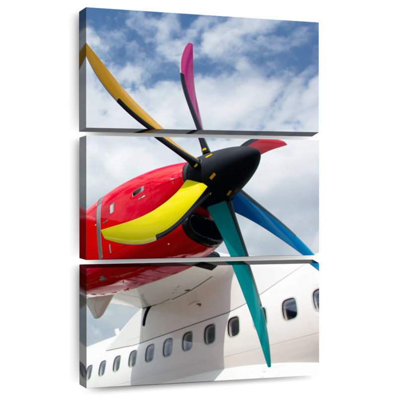 Mehar Multicolored Airplane Propeller, 32" H x 20" W