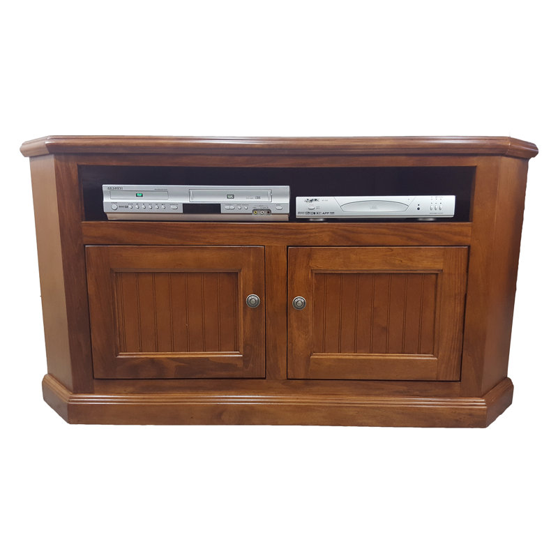 Bolesworth Unfinished Corner TV Stand for TVs up to 50", Havana Gold