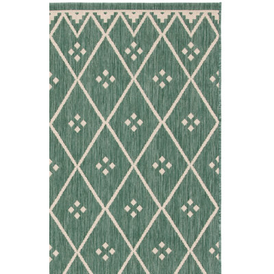 Tapis d'intérieur / extérieur à motif géométrique Courtyard Performance
