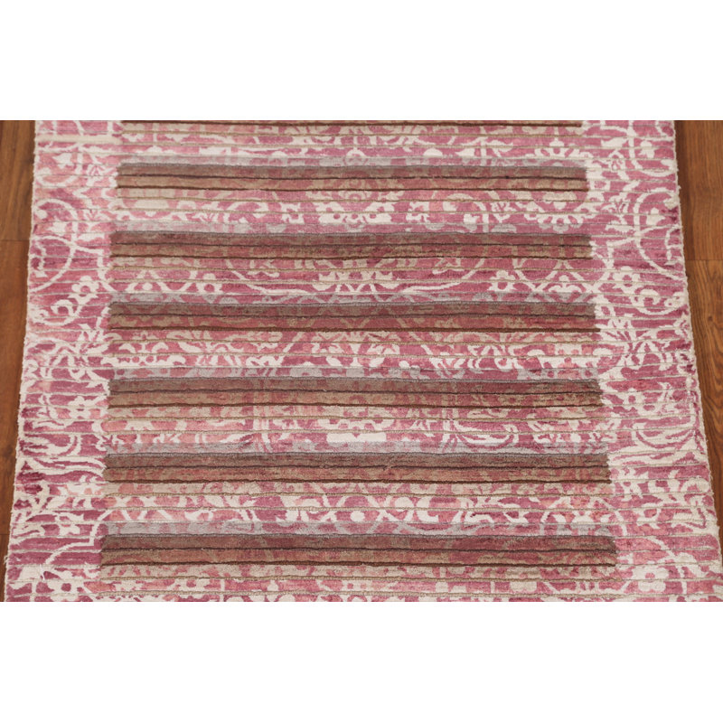 Tapis rayé abstrait moderne 3 x 5