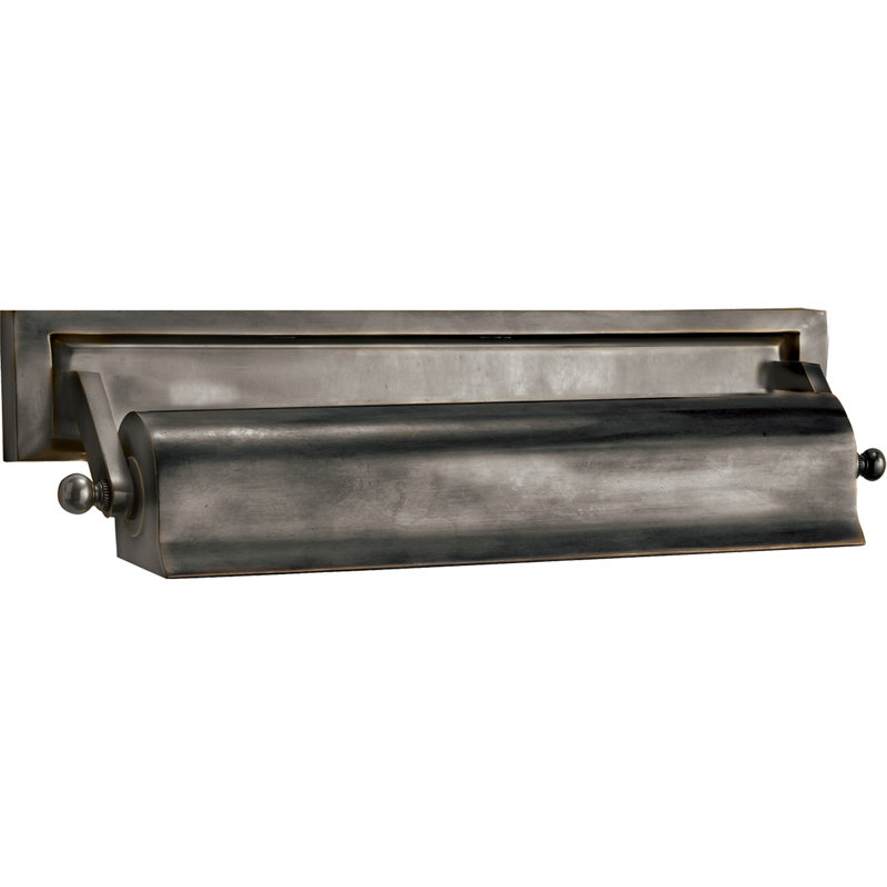Thomas O'Brien Library Picture Light, Bronze, 4" H x 16" W x 5" D