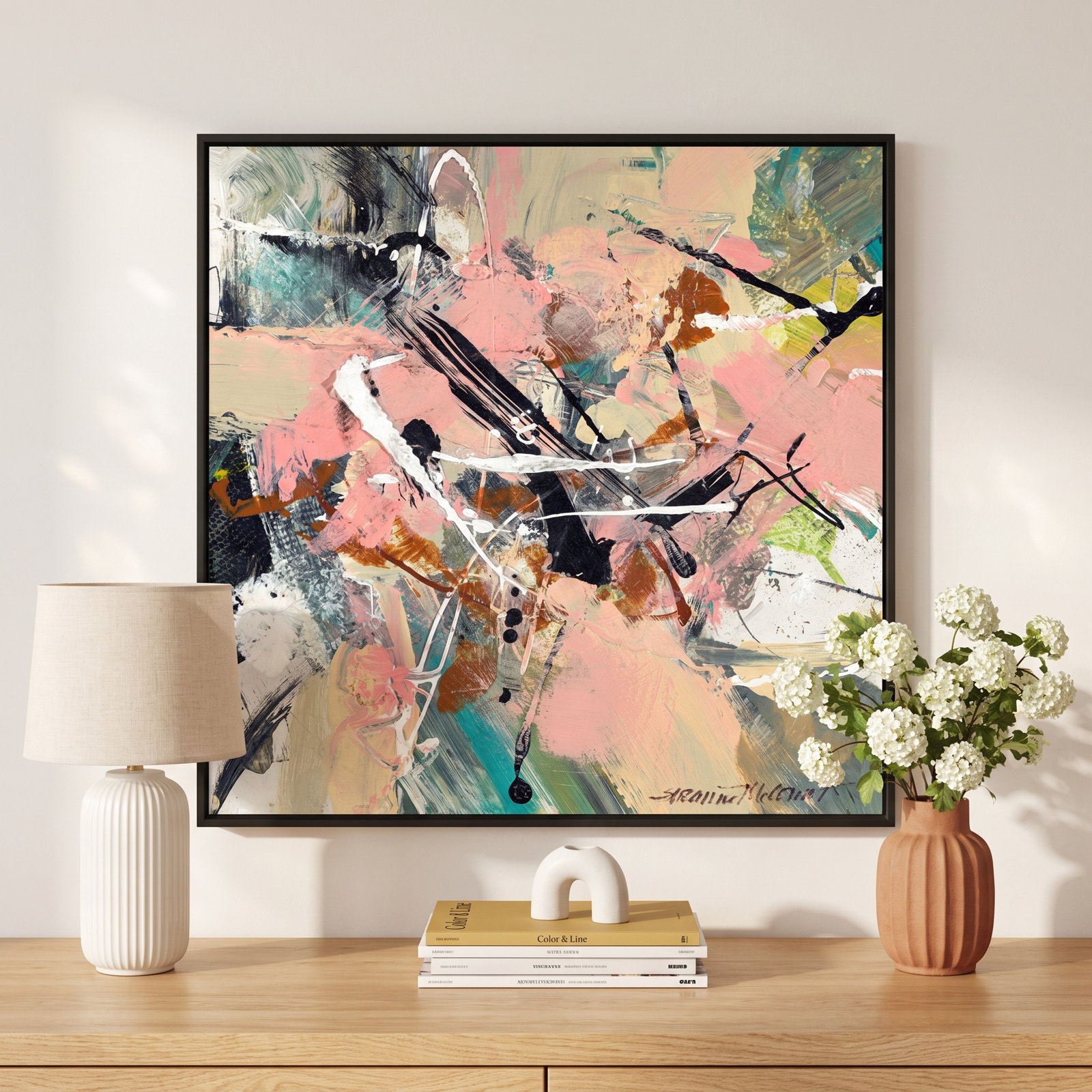 Sutter "Graceful" Print by Suzanne McCourt, 41" H x 41" W, Black