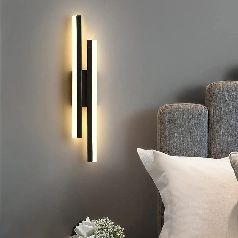 Ensemble de 2 lumières de meuble-lavabo à 1 lumière DEL noire