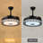 42-inch Black Bird's Nest Style Colorful Bluetooth Fan Light | Remote Control + App Intelligent Control Colorful Dimming