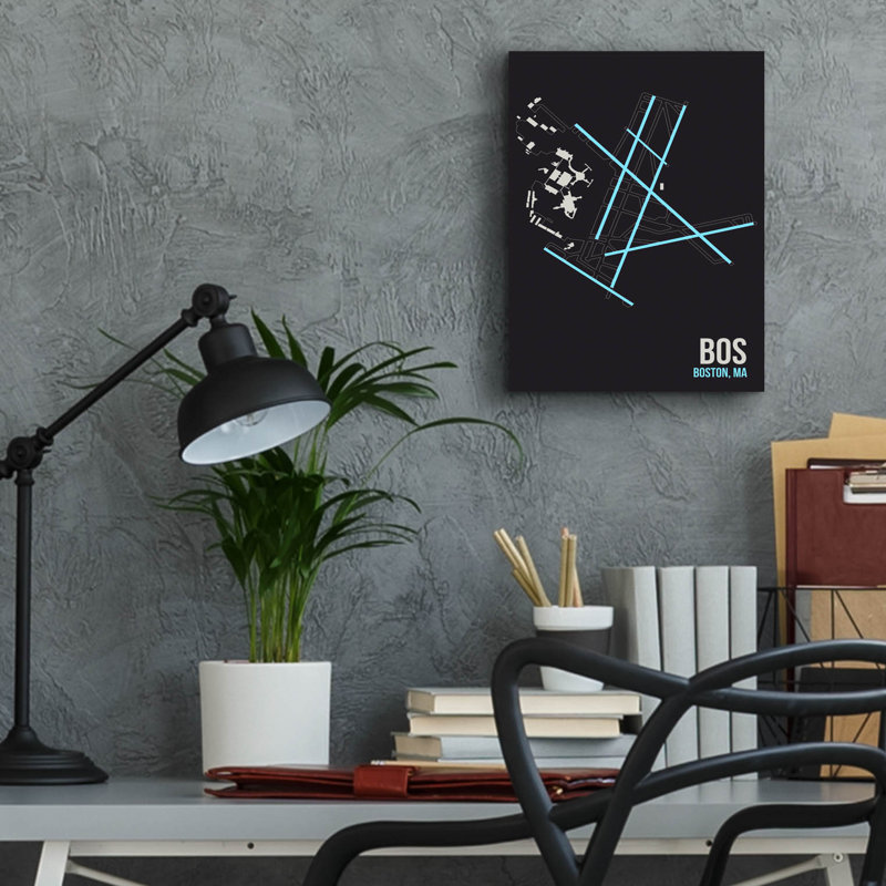 Art mural en verre BOS, H 16 po x l 12 po x P 0,13 po
