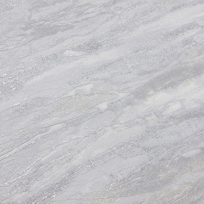Glint Luxe Marble Wallpaper, Light Grey