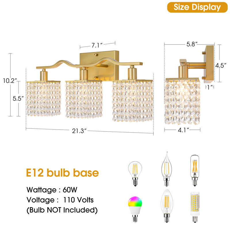 Zakeya crystal wall lamps, 3