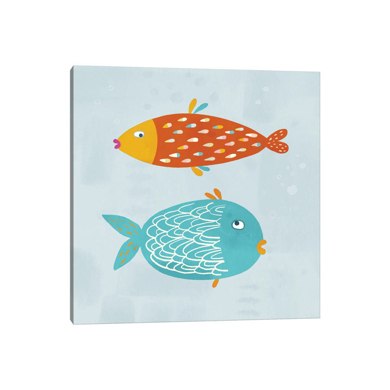 Sarcastic Fish by Nic Squirrell - Wrapped Canvas Painting, 93.98 cm H x 93.98 cm W