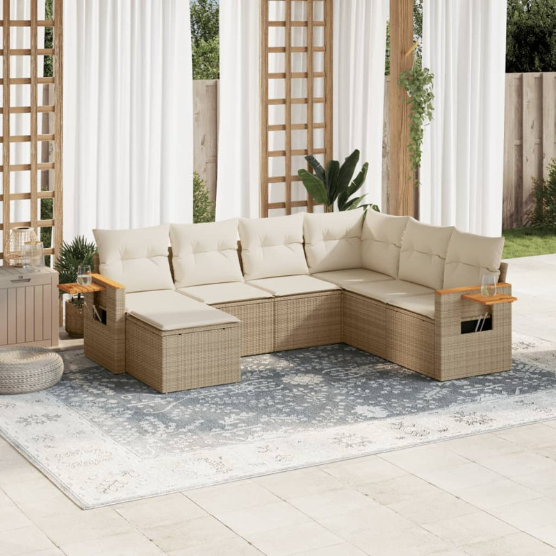 Ensemble de canapé de jardin Vidaxl beige
