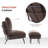 Accent Chair with Ottoman, Armless Chair, Fabric Upholstered -42360538