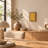 CARREE Mustard African Mudcloth Composite Floating Framed Textile Wall Art-1135251468