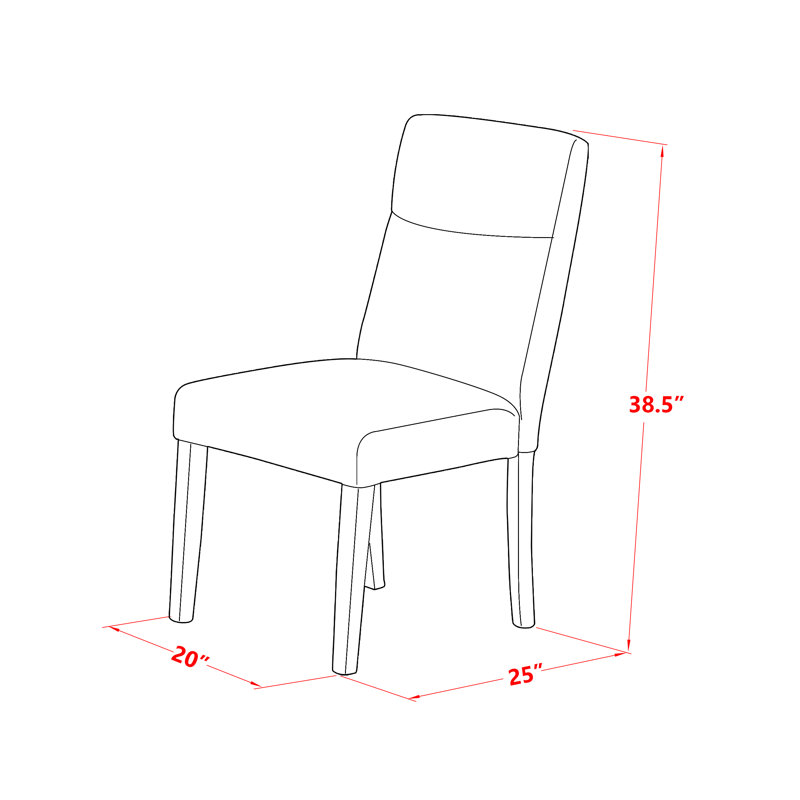 Damron 18'' H Linen Upholstered Parsons Chair, Dahlia, Oak