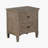 Warm Gray 1pc Nightstand Bedside Table Round Pull Knobs