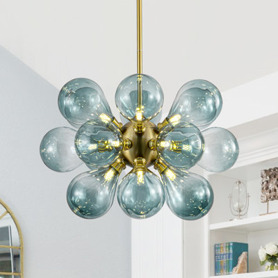 Lustre sphérique spoutnik 18 lumières en verre