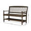 Banc en bois classique gris avec tablette pour un rangement pratique