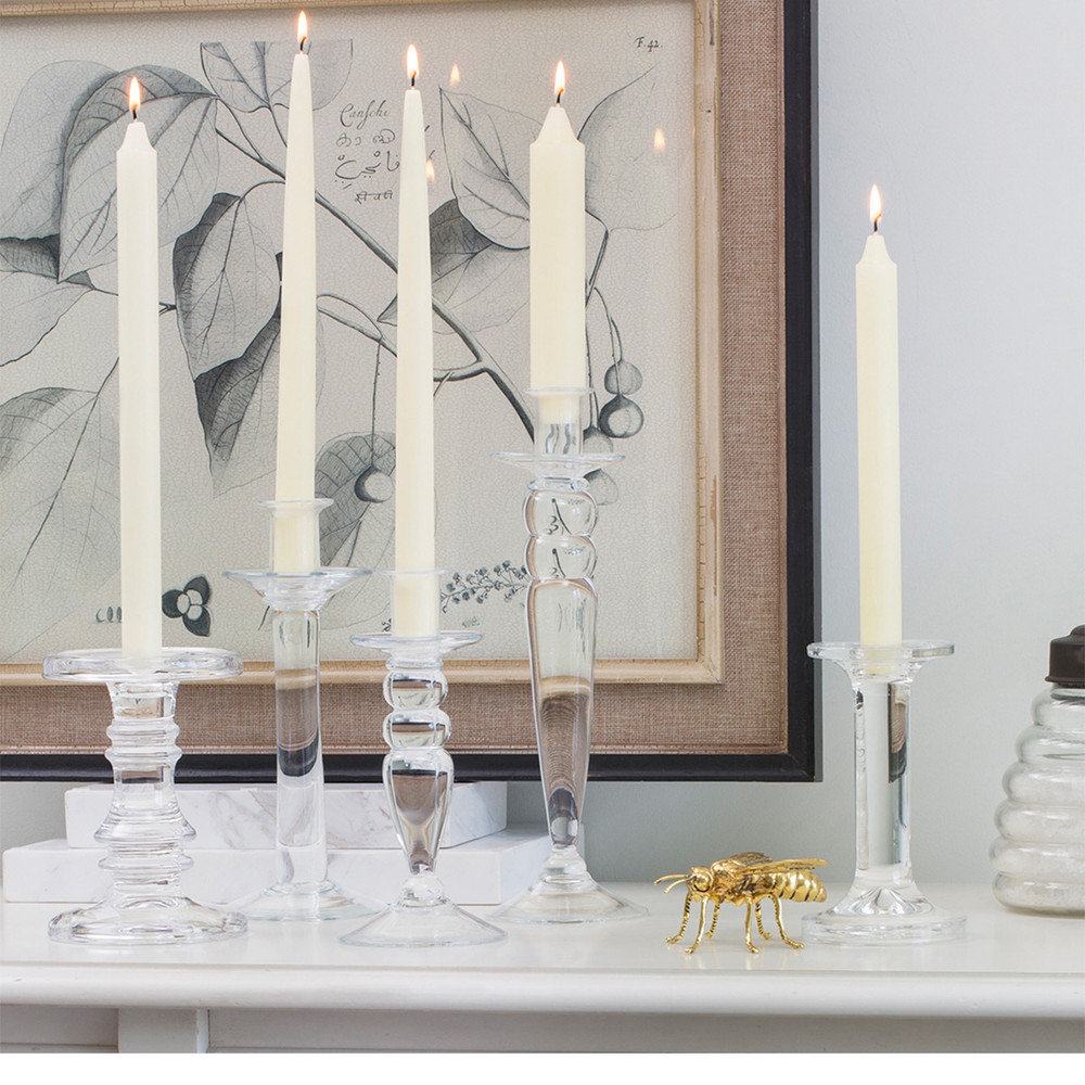 Unscented Taper Candle, 12" H x 0.88" W x 0.88" D, Ivory
