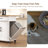 55" Kitchen Island with Kitchen Trash Cabinet, Lockable Wheels, 2 Large Drawers, and Spacious Storage Cabinets for Kitchen, Dining Room