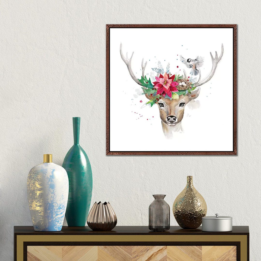 Woodland Deer With Bird