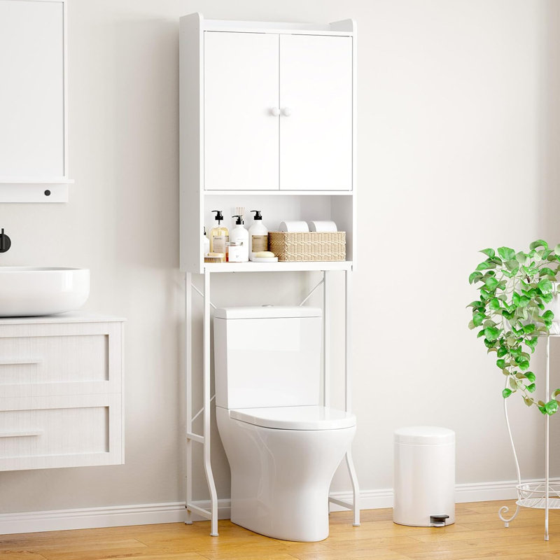 Rangement pour salle de bain à 3 niveaux avec rangement réglable et tablette inférieure